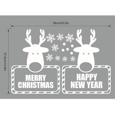 

Merry Christmas Removable DIY Wall Stickers Shop Window Stickers Noel Christmas Decorations for Home Natal New Year Decoration