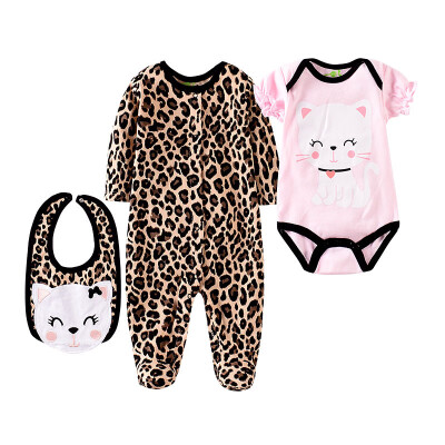 

Autumn Jumpsuit Baby Boy Girl Cartoon Long Sleeve JumpsuitShort Sleeve RomperBibs Newborn Romper Set