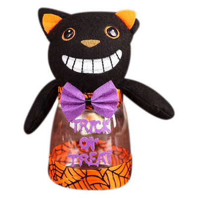 

Halloween Decoration Black Cat Witch Candy Bottle Halloween Decorations Childrens Gifts Home Decoration Accessories Bottle