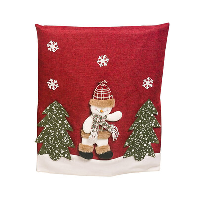 

Christmas Chair Cover Fabric Three-dimensional Christmas Elk Doll Chair Cover Felt Christmas Dining Chair Decoration For home