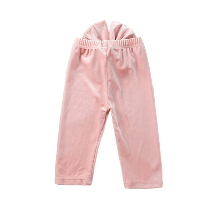 

Baby Girls pants Kids Solid Print Pants Casual Bowknot Design Trousers Toddler Clothes 6M-5T Autumn