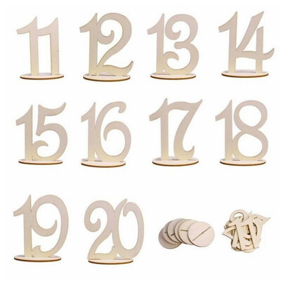 

10pcsset Wooden Numbers Wedding Party Supplies Wedding Place Holder Table Number Figure Card Digital Seat Decoration