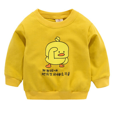 

2019 New Arrival Baby Boys Girls Sweatshirts Spring Autumn Children Duckling Red Long Sleeves Sweater Kids T-shirt Clothes