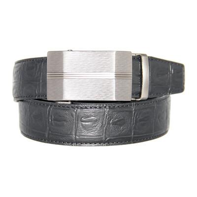 

BPSTAR Mens Automatic Buckle Genuine Leather Mens Ratchet Holeless Belt Business High Quality Mens Real Belt for Pants