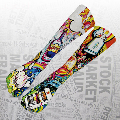 

Gobestart Colorful Tie Dye Compression Socks Soccer Socks High Socks Long Socks