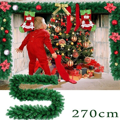 

12pcs 270cm x 25cm Imperial Pine Christmas Garland Tree Fireplace Green Decorations