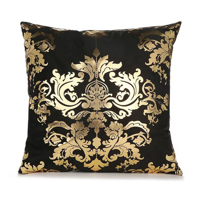 

45X45Cm Christmas Gilding Black Pillowcase Sofa Fashion Cushion Cover Decoration Car Soft Pillowcase Home Decoration