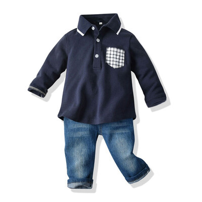 

Kids Boys Spring Autumn Casual Clothes Baby Boy Long Sleeve Striped T-Shirt And Trousers Kids Two-piece Outfit Sets