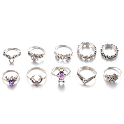 

Women Ring Fashion Hot Rings Knuckle Funny Women Retro Hot Elephant Ring Practical Finger Bohemian Rings