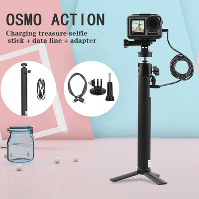 

Siaonvr Portable Mobile Power Extension Handle Bracket For DJI OSMO ACTION