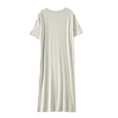 

Dress For Pregnant Women Loose Modal Nightdress Solid Color O-neck Half Sleeve Dress Large Size Fat MM Nightdress