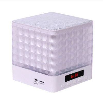 

New mini cube square LED light Bluetooth wireless speaker woofer Radio FM handfree portable enceinte bluetooth portable puissant