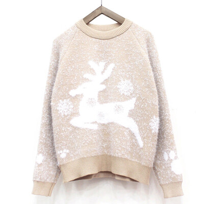 

Tailored Women Ladies Christmas Long Sleeve Sweater Tops Knitwear Blouse Shirt Sweatshirt