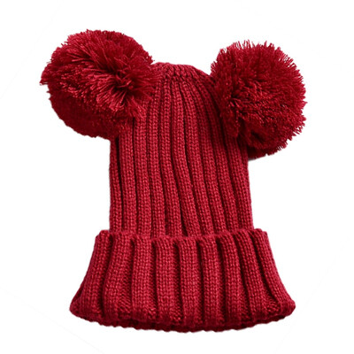 

Children Hat Toddler Kids Baby Girl Boys Winter Wool Hat Knit Beanie Fur Pom Pom Hat Baby Boys Girls Warm Cap Drop Shipping