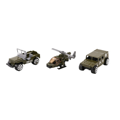 

Tailored 3pcs Children Military Educational Toy Truck Toy Car Tank Model Scenes Set