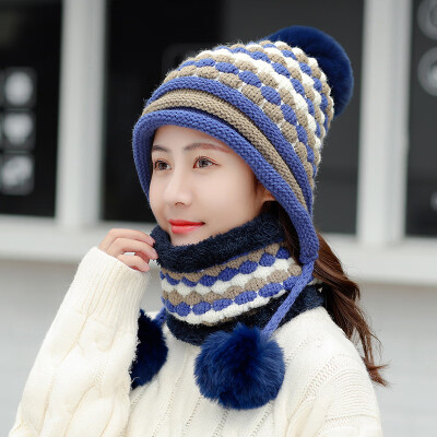 

Hat Female Winter Woolen Cap Sweet&Lovely Korean Edition Baitao Chao Fashion Warm Moon Cap Ear Protector Knitted Cap