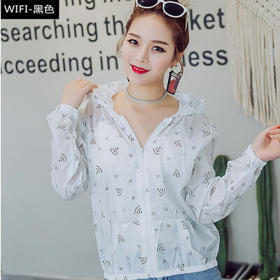 

Women Thin Long Sleeve Blouse Summer New Hooded UV Rays Protection Summer Blouse Zipper Sun Protection Tops Blusa