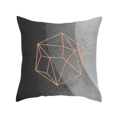 

1 Pcs Nordic Black White Geometric Style Printed Pillow Cases Pillow Cover with Zipper