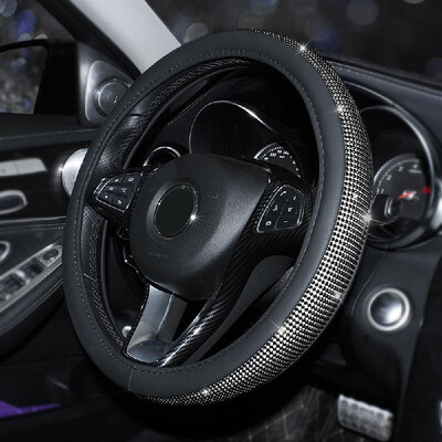 

Full drill steering wheel cover car hot sale diamond steering wheel cover new set of personality unisex steering wheel tide Purple