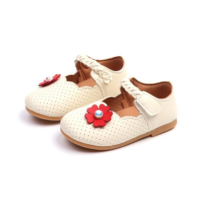 

Kids Toddler Girls Flat Shoes Child Flower Pearl Fashion Leather shoes for girl