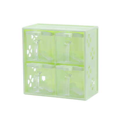 

Kitchen Four-Compartment Multi-Functional Condiment Cup Box Wall-Mounted Drawer-Type Condiment Condiment