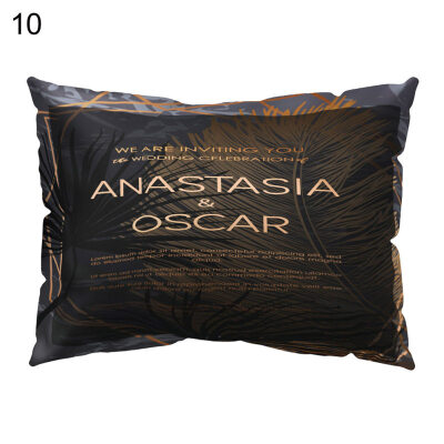 

Leaves Letter Printed Throw Pillow Case Cushion Cover Home Sofa Bed Decoration