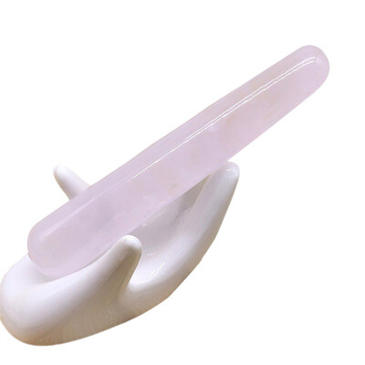 

Handmade Jade Face Acupuncture Point Guasha Massage Tool SPA Therapy Rose Quartz Jade Stone Gua Sha Scraping Massager