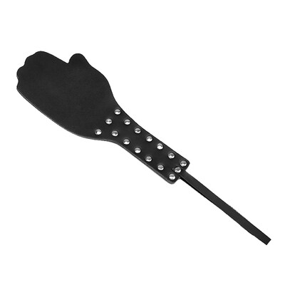 

Women Men Adults Erotic Hand Palm Shaped Leather Whip Spanking Clap Paddle Couple Lover Sexy Toy