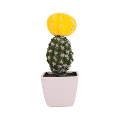 

Gobestart Simulated Potted Cactus Artificial Green Plant Potted Flower Art Home Decor