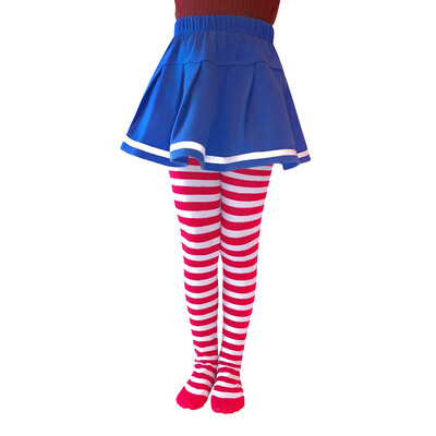 

Tailored 6-8year-old Girls Festival Christmas Stripe Printed Pantyhose Stockings