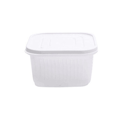 

Toponeto Square Drain Sealed Box Ginger Garlic Onion Food Container Refrigerator Storage