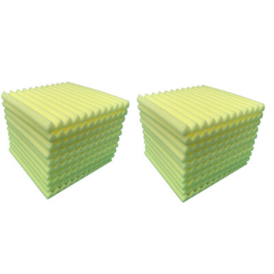 

Gobestart 20Pcs Acoustic Foam Panel Sound Stop Absorption Sponge Studio KTV Soundproof