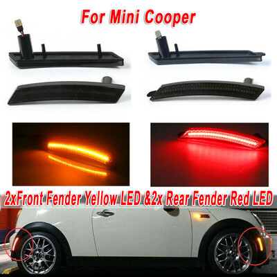 

4pcs Car LED Side Fender Turn Signal Brake Light Lamp For Mini Cooper Clubman US