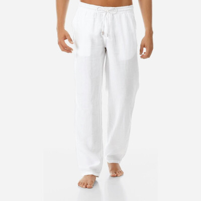 

Tailored Mens Summer New Style Simple And Fashionable Pure Cotton And Linen Trousers