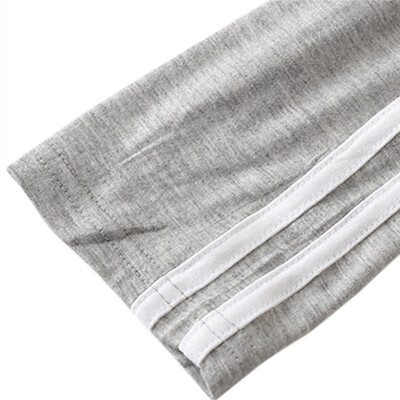 

Women Fitness Striped Pants Thin Section Modal Leggings High-Elastic Fitness Side White Bars Cropped Pants Feet Pants