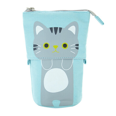 

Household Telescopic Pen Bag Cute Cartoon Multi-function Deformable Portable Cosmetic Bag Telescopic Vertical Canvas Pen Holder