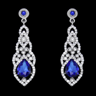 

Zircon Bridal Earrings for Wedding Austrian Crystal Silver Wedding Earrings Hanging Women Jewelry Accessoreis