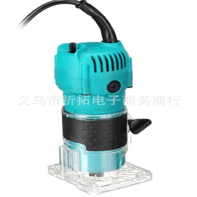 

Upgraded plastic body blue electric wood trimming electromechanical slotting machine woodworking engraving machine opening machine