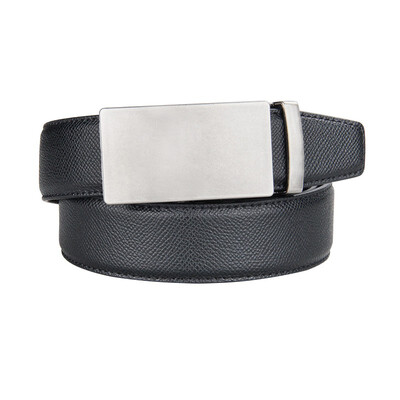 

BPSTAR Mens Automatic Buckle Genuine Leather Mens Ratchet Holeless Belt Business High Quality Mens Real Belt for Pants