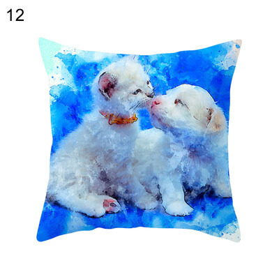 

45x45cm Animal Cat Dog Cushion Cover Soft Throw Pillowcase Home Car Decoration