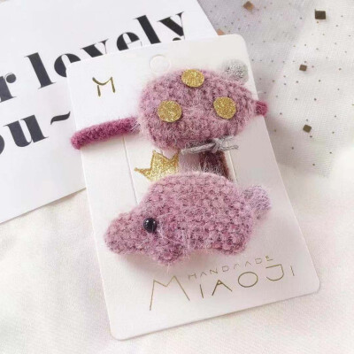 

Baby Girls Hair Clips Cute Cartoon Animal Shape Hair Pin Rope Ponytail Set Cute Toddler Girl Children Princess Hair Accessories