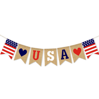 

Toponeto USA Independence Day Banner Festival Layout Outdoor Interior Ceiling Decoration