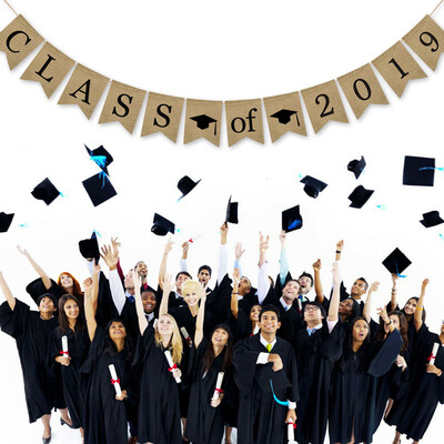 

Gobestart Graduation Bunting Banner Graduation Party Decor Banner Pull Flag