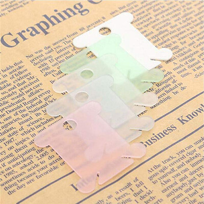 

100pcs Color Random Plastic String Winding Plate Board Embroidery Thread Finishing Organizing Tool