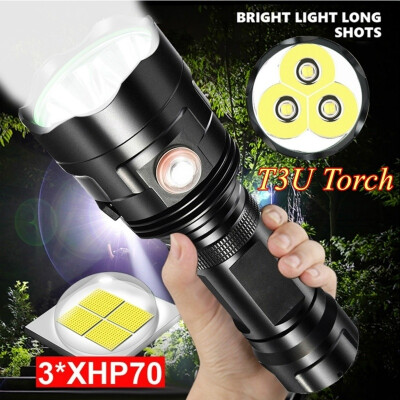 

New Powerful LED Flashlight T3U Torch USB Flashlight Rechargeable Waterproof Lamp Ultra Brigh Outdoor Lighting