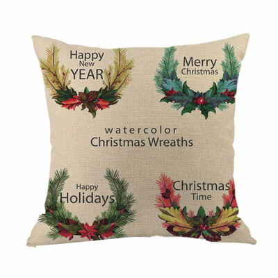 

Tailored Merry Christmas Throw Pillow Cases Cafe Sofa Cushion Cover Home Decor