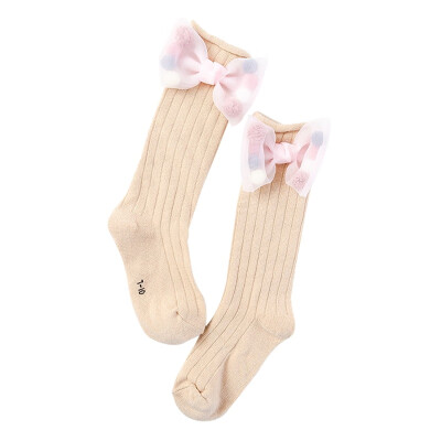 

Girls Socks Toddlers Christmas Girls Big Bow Knee High Long Soft Cotton Lace baby Socks Kids knee socks girl