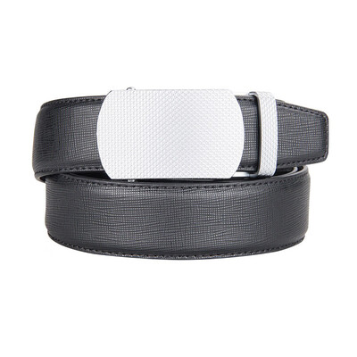

BPSTAR Mens Automatic Buckle Genuine Leather Mens Ratchet Holeless Belt Business High Quality Mens Real Belt for Pants