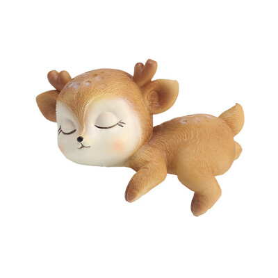 

Kids Room Decoration Cute Fairy Garden Resin Crafts Animal Model Deer Figurines For Home Office Decor Ornaments Kids Gift