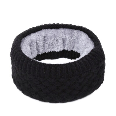

Winter Ribbed Knitted Circle Loop Ring Scarf Neckerchief For Men Women Thickness Collar Scarves Neck Warmer